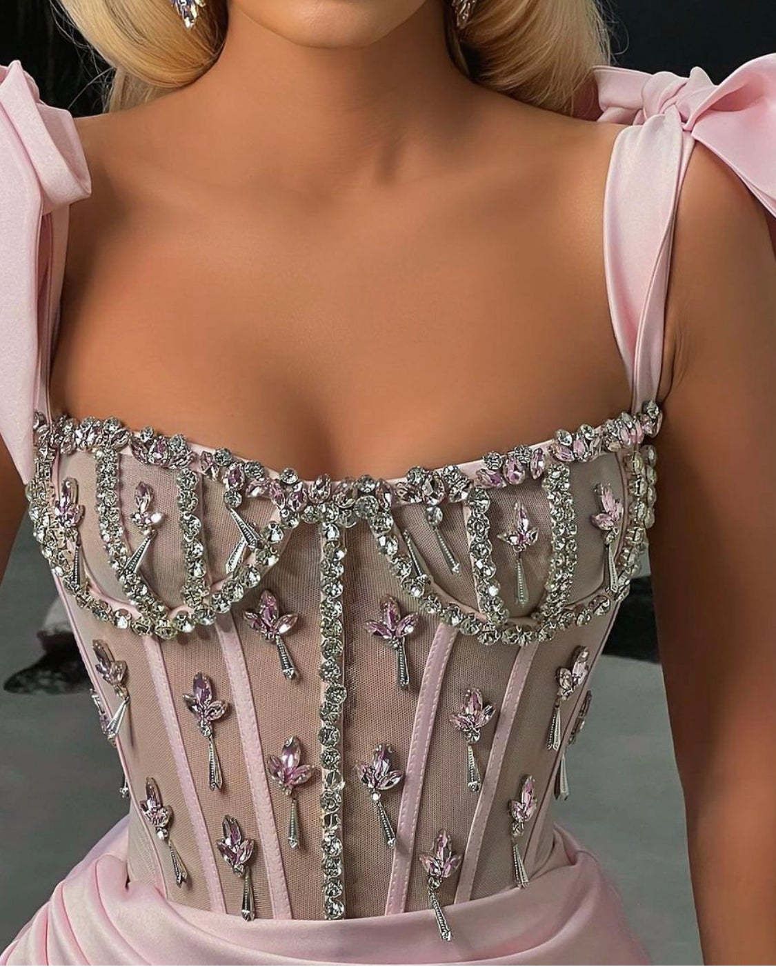 Baby Pink Crystal Corset Gown – Dona ...